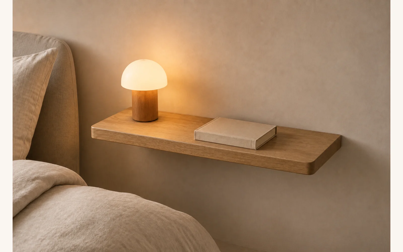 Półka dębowa LINE — głębokość 20 cm × 3 cm | lite drewno - zdjecie produktu