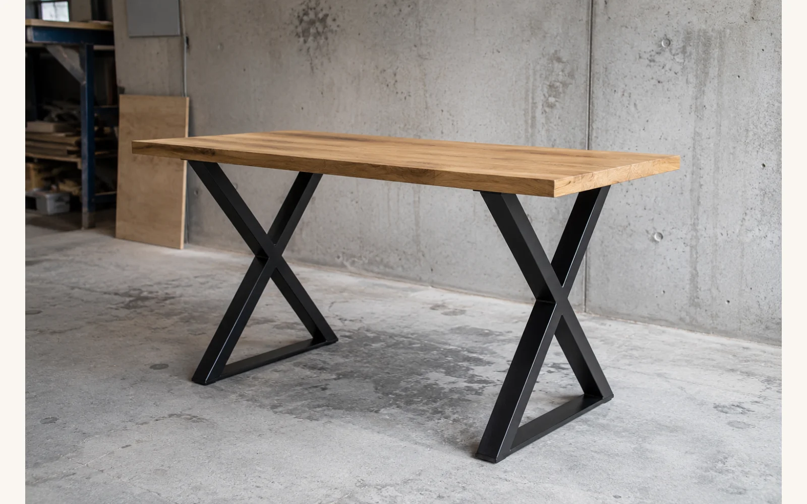 Noga do stołu typu X 600 × 750 mm z profilu 50×50 mm – model 00-01 - zdjecie produktu